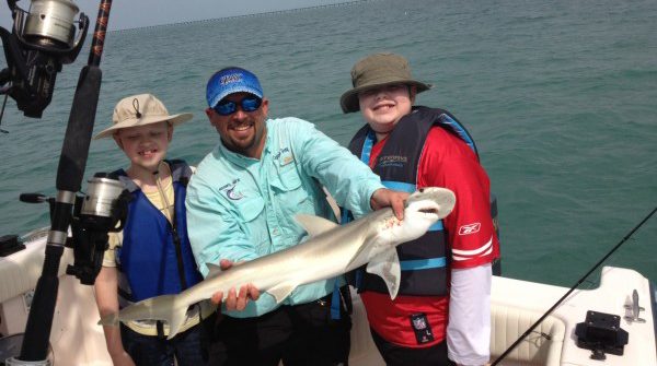 Landon and Sterling caught this bonnet head shark fishing off Marathon in the Fl Keys with Capt. Doug