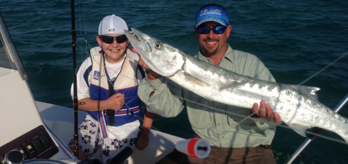 Freddy caught this monster cuda while tarpon fishing off Marathon in the Fl Keys.