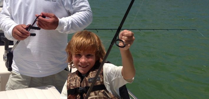 Aidan is super proud of his catfish. When the weather didn’t cooperate for a offshore trip we fished inshore for the day.