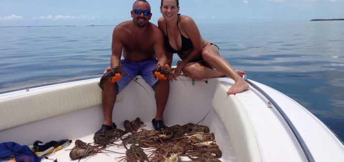 First day of mini season was a success! We got our limit of lobster off Marathon in the Fl Keys by noon. Make sure you ask Capt. Doug about a custom lobster and fishing charter.