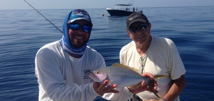 Yellowtail snapper fishing off Marathon. Our reef charters have been hot lately with plenty of fish making there way to the filet table.