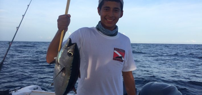 Johnathin caught this blackfin tuna on a charter off Marathon fishing Monday afternoon.