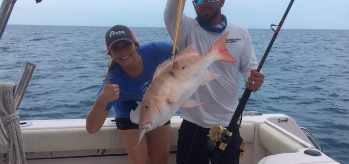 Nice mutton snapper on a wreck fishing charter off Marathon in the FL Keys with Capt. Doug!