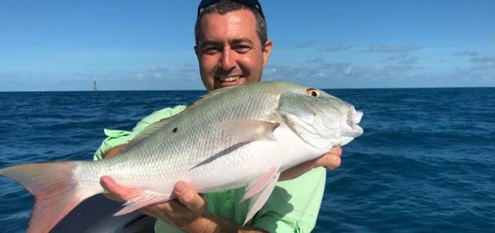 Another nice mutton snapper with Capt. Doug. Great bite this morning!