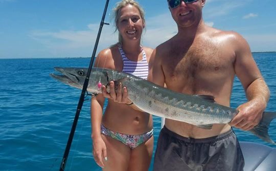 Barracuda we caught in the bay today on one of our charters. Still have a few sl…