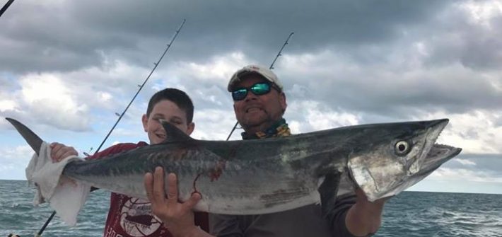 Couple of good ones to start the day. Fat kingfish and a nice mutton snapper.