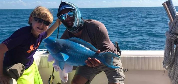 Pulling on some good fish this morning with Capt Doug. Take your kids fishing.