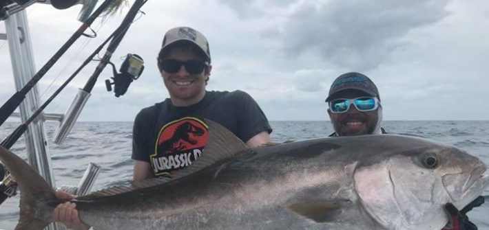 Monster amberjack to finish the day! Supersize amberjack.