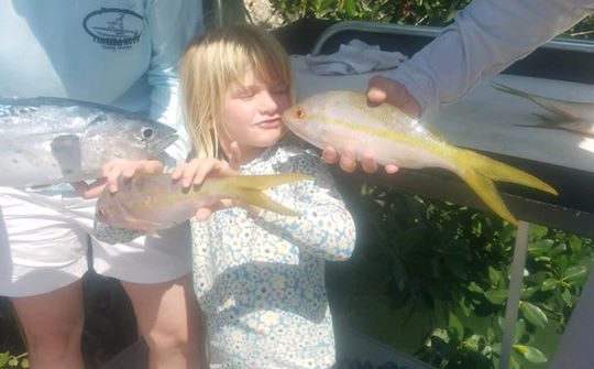 Happy clients from today’s trip yellowtail fishing on the reef. Caught enough fo…