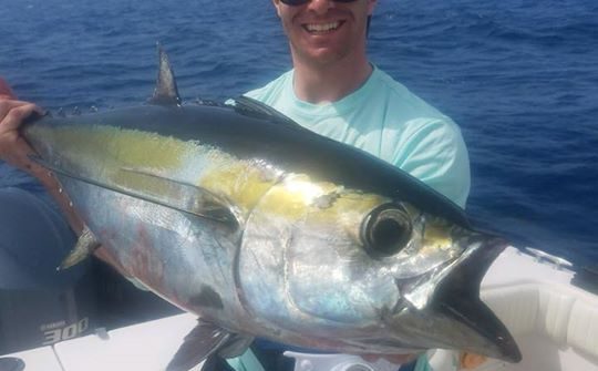 Fat trophy size blackfin tuna caught today off some wrecks in 200ft of water!! C…